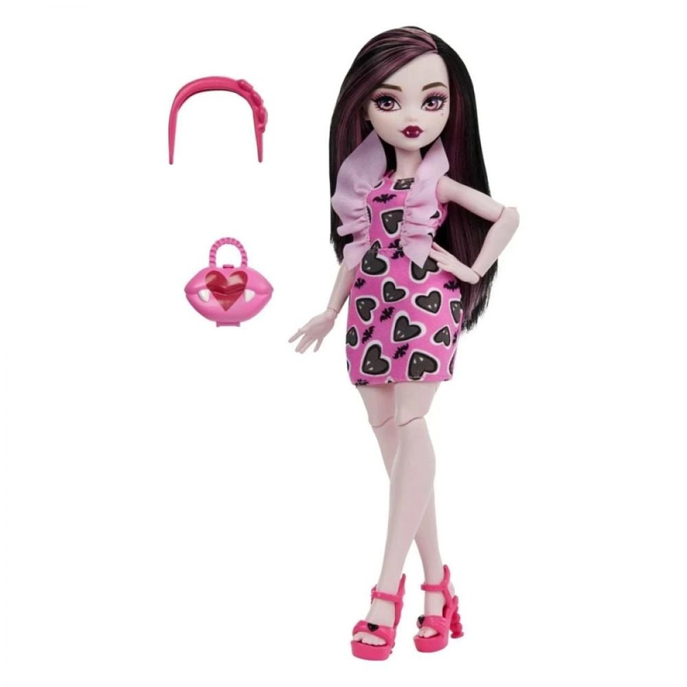 Papusa cu accesorii, Monster High, Draculaura, HKY74