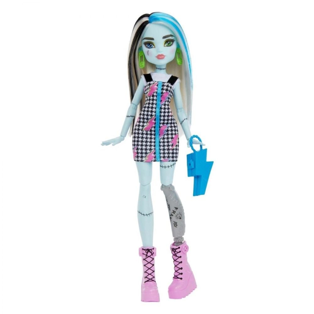 Papusa cu accesorii, Monster High, Frankie Stein, HKY76