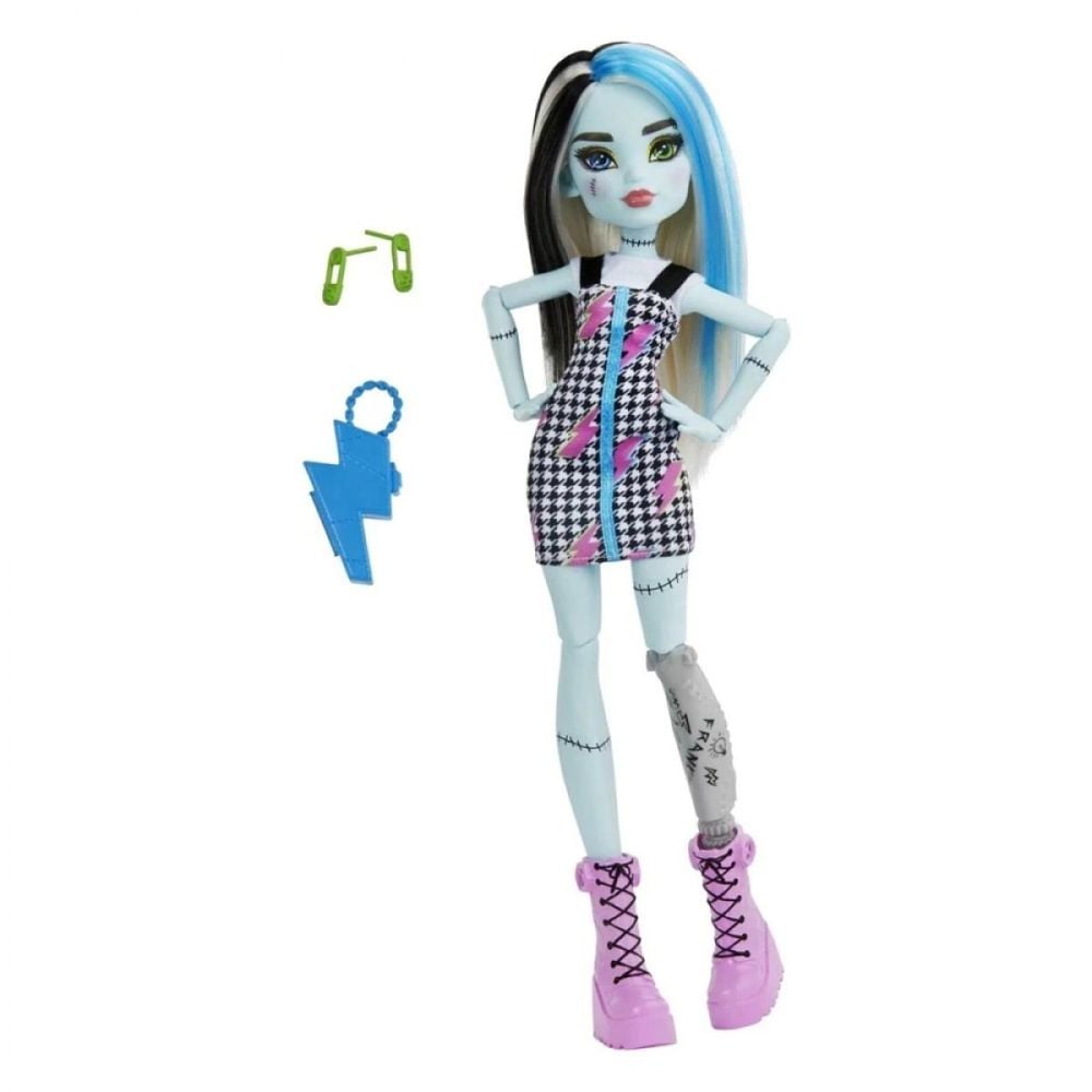 Papusa cu accesorii, Monster High, Frankie Stein, HKY76