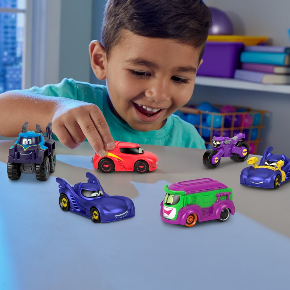 Mini vehicul din metal, Fisher Price, Batwheels, Bam The Batmobile, 1:55, HML13