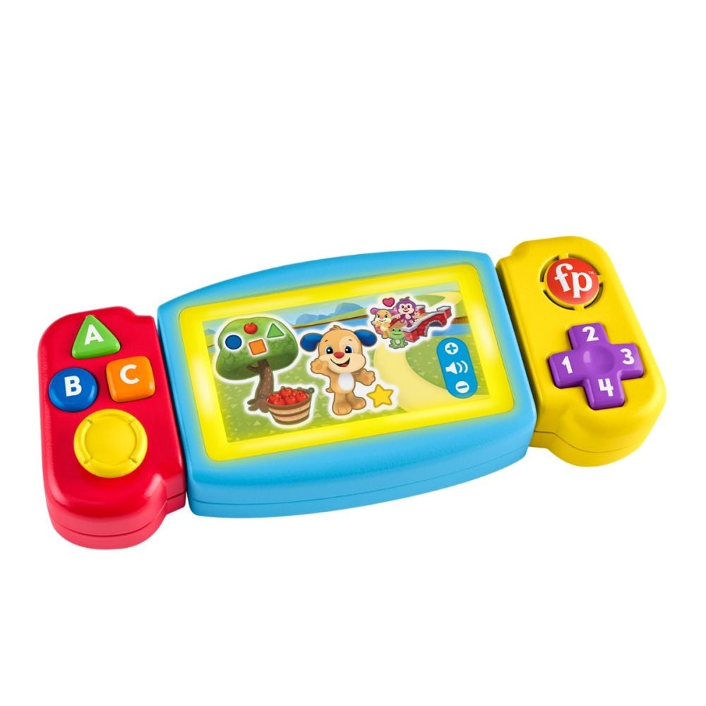 Consola de jocuri interactiva, Fisher Price, Rasuceste si invata, HNL56