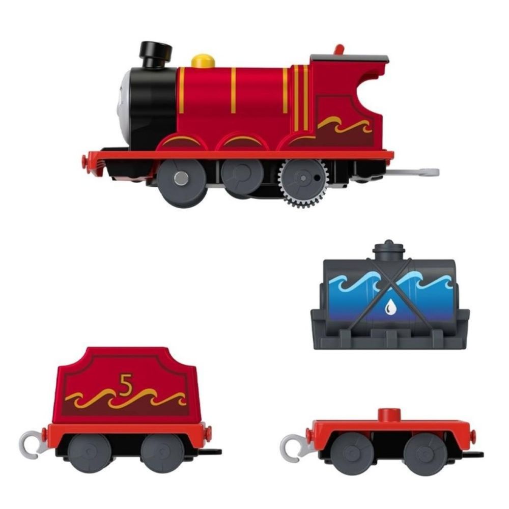 Locomotiva motorizata cu 2 vagoane, Thomas and Friends, Splash Tank James, HNN07