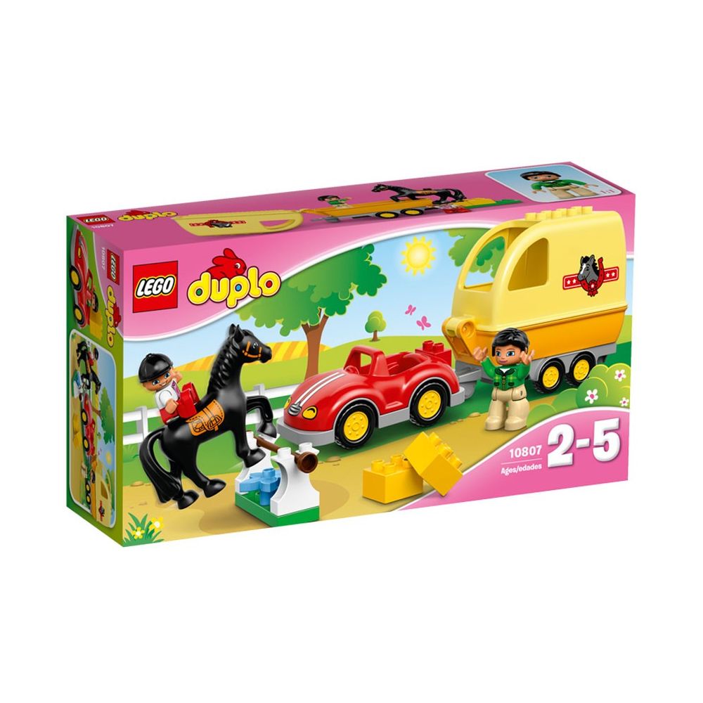 LEGO® DUPLO® - Masina cu remorca pentru cai (10807)