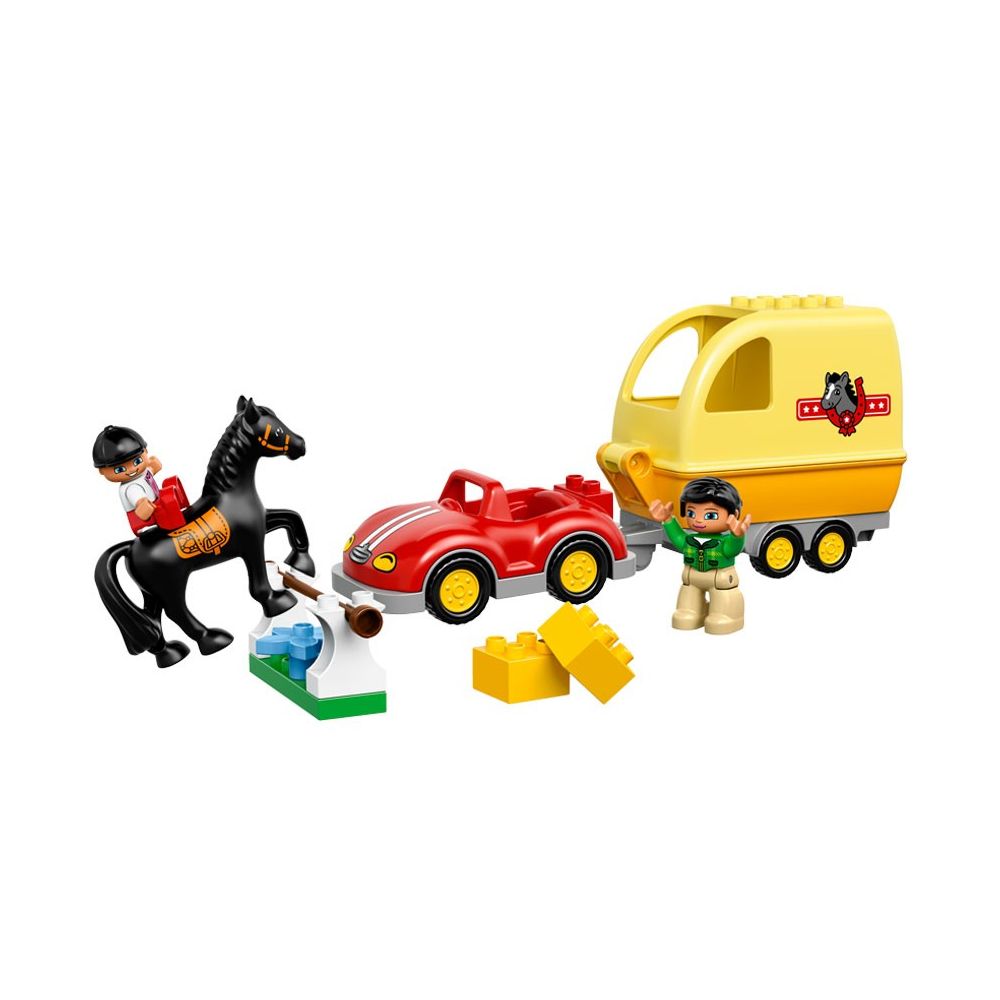 LEGO® DUPLO® - Masina cu remorca pentru cai (10807)
