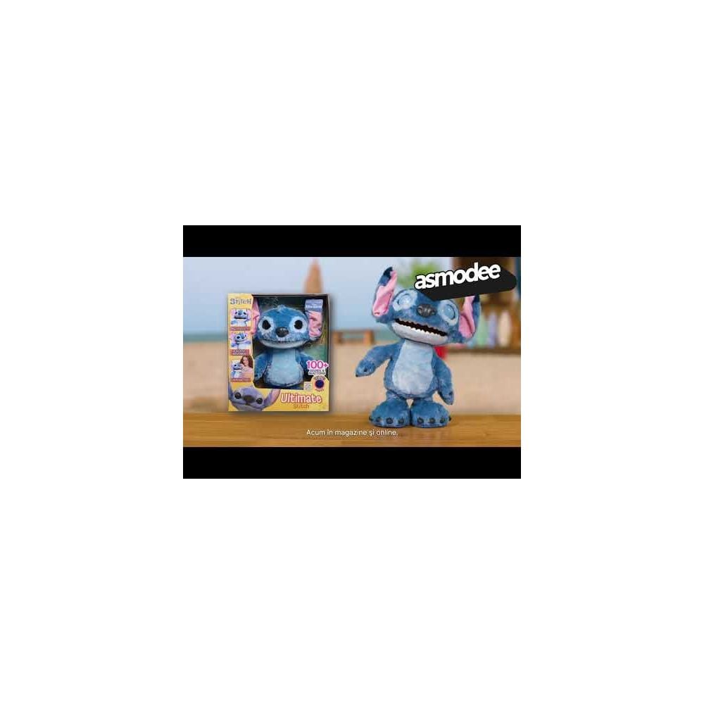 Jucarie de plus interactiva cu 100 de sunete si reactii, Disney Stitch, Ultimate Stitch