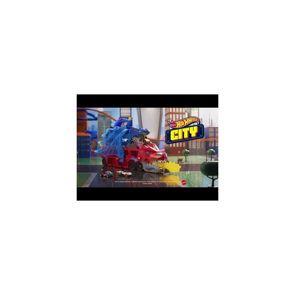 Transportator cu doua masini, Hot Wheels, Dual Dragon Ultimate, JBM72