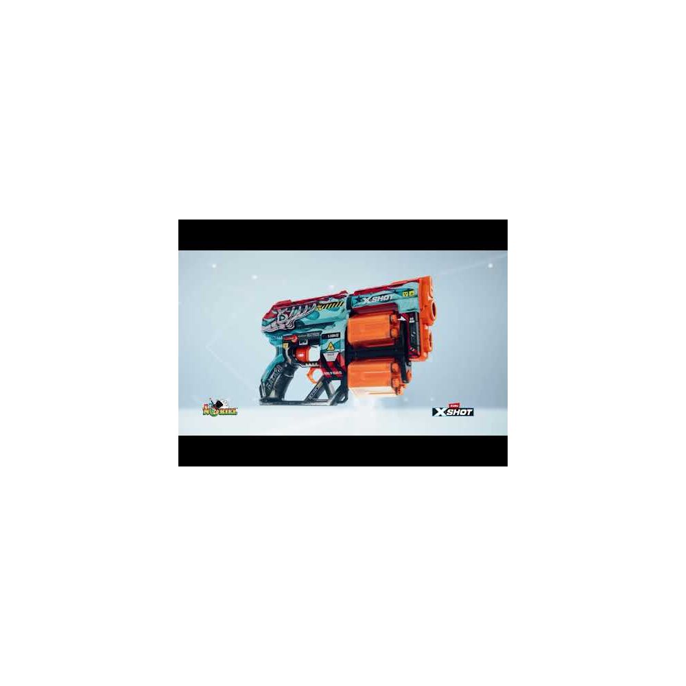 Blaster cu 8 sageti, X-Shot, Excel Skins Menace, Striper, 36515N
