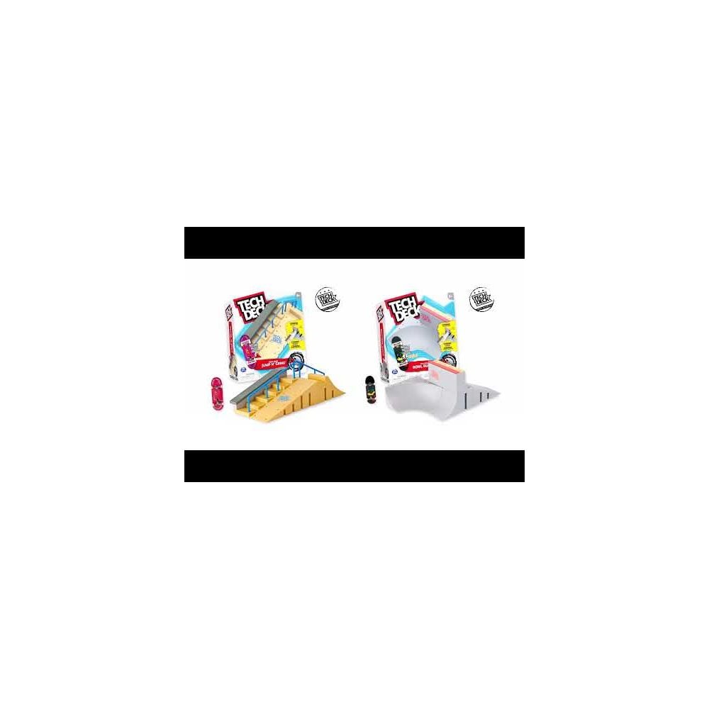 Set mini skateboard cu rampa, Tech Deck, Flip N Grind, X-Connect, 20133776