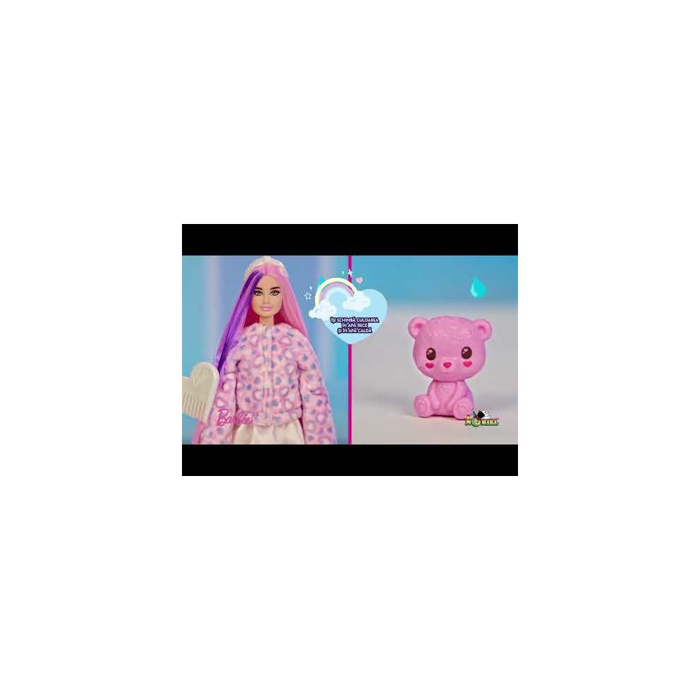 Papusa Barbie, Cutie Reveal, Teddy, 10 surprize, HKR04