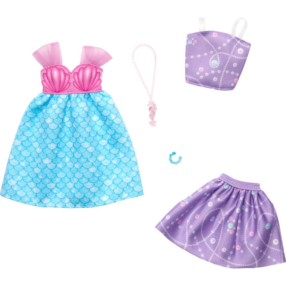 Set de haine si accesorii pentru papusi, Barbie, HRH44