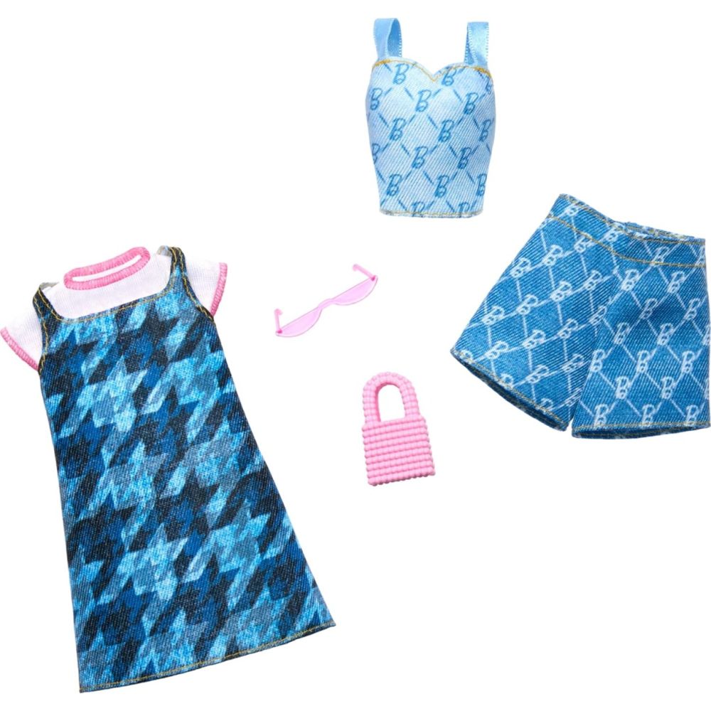 Set de haine si accesorii pentru papusi, Barbie, HRH45