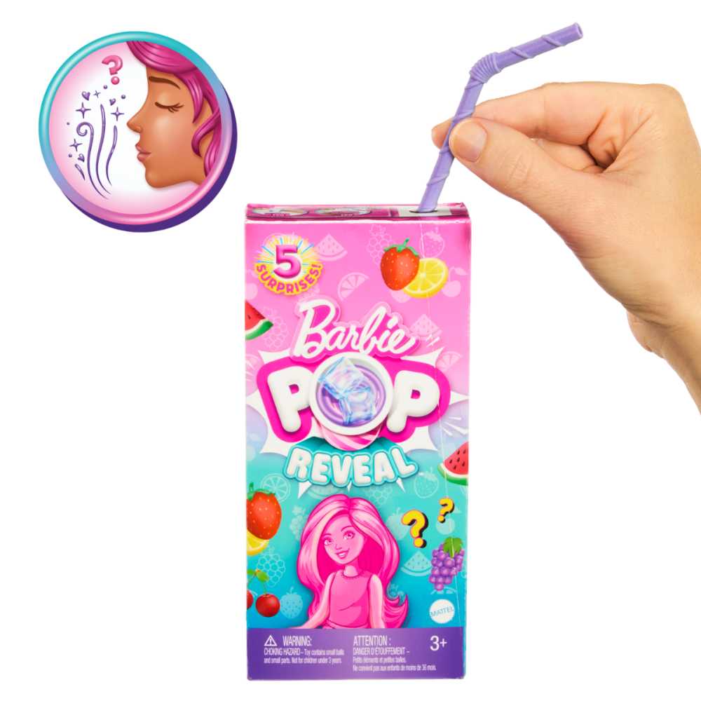 Papusa surpriza Barbie Chelsea, Pop Reveal Fruit, 5 surprize, HRK58