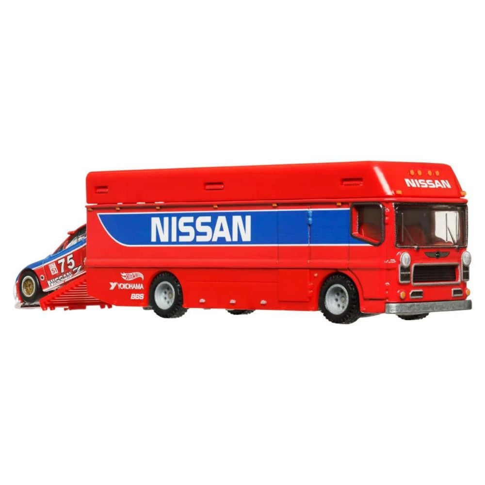 Transportator cu masinuta Hot Wheels, Car Culture, Euro Hauler si 94 Nissan 300 ZX GTS, HRV44