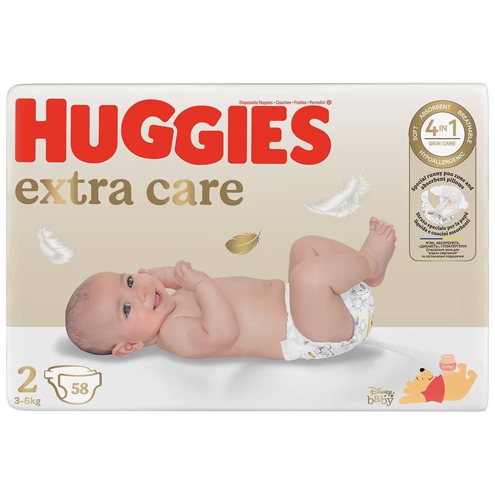 Scutece Huggies, Elite Soft Mega, Marimea 2, 82 buc, 4-6 kg
