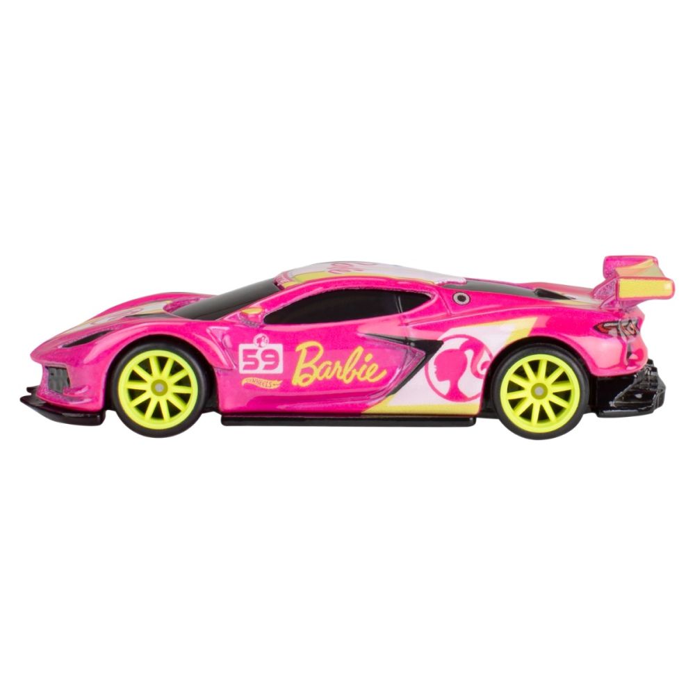 Masina metalica Hot Wheels, Pop Culture, Barbie 65th Corvette C8.R, 1:64, HVJ51