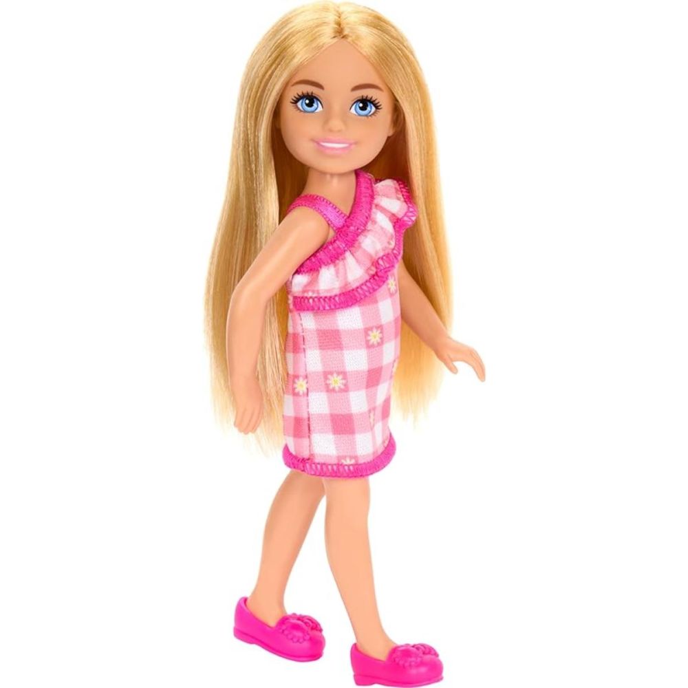 Papusa Barbie Chelsea, Checked Dress, HXM95