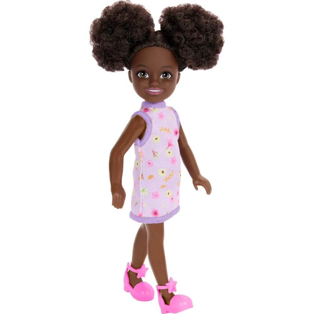 Papusa Barbie Chelsea, Purple Floral Dress, HXM96