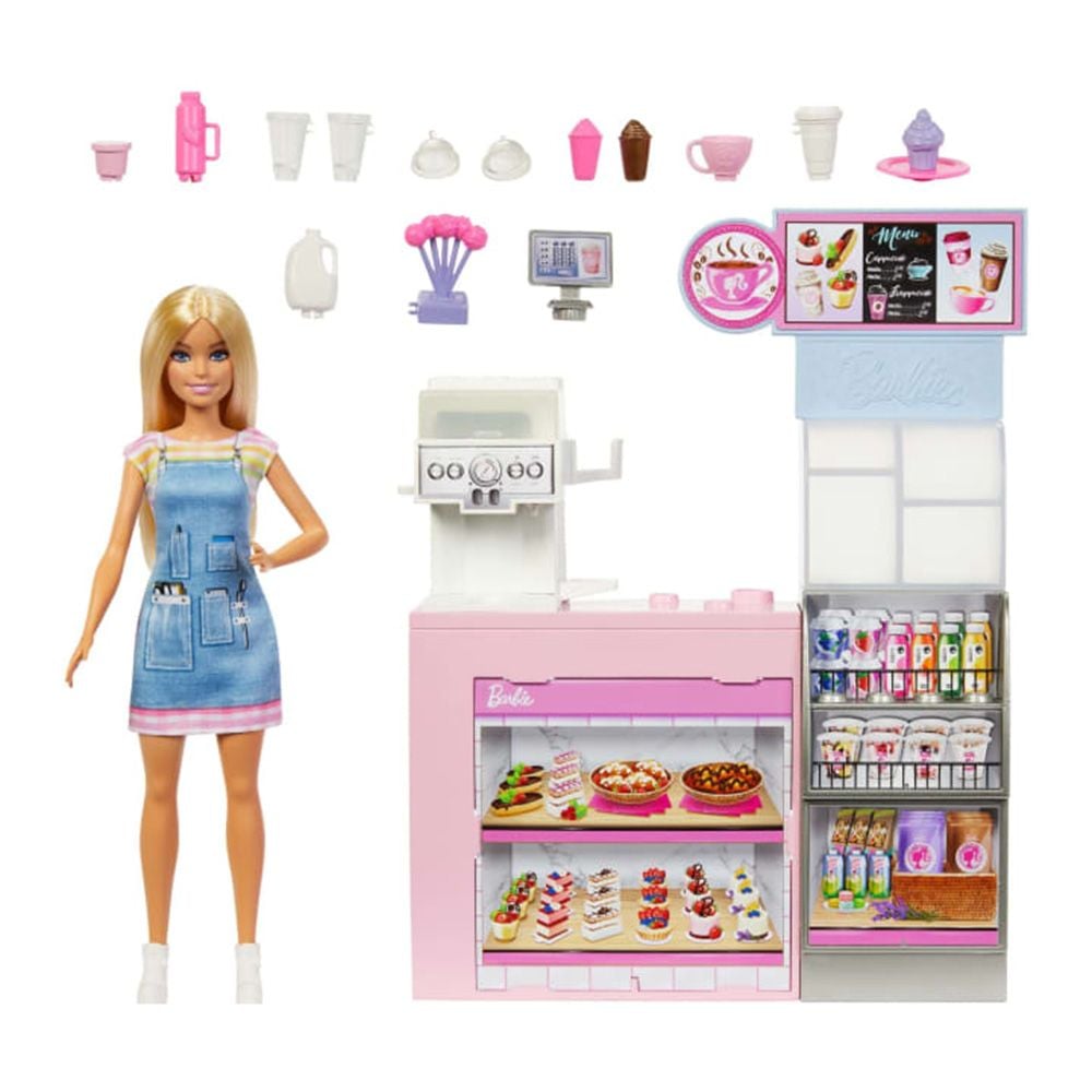 Set de joaca cu papusa Barbie, Coffee Shop, HXN94