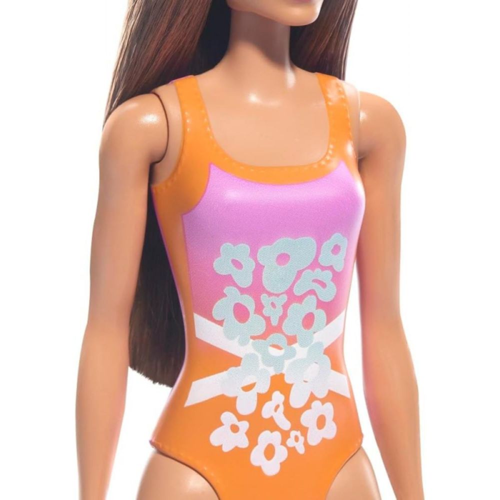 Papusa Barbie, La plaja in costum de baie, Tropical Pink, HXX50
