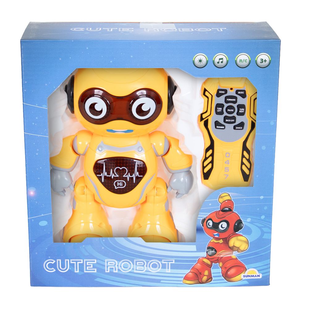 Robotel cu telecomanda care danseaza, Cute Robot, Galben