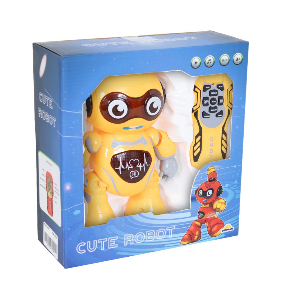 Robotel cu telecomanda care danseaza, Cute Robot, Galben