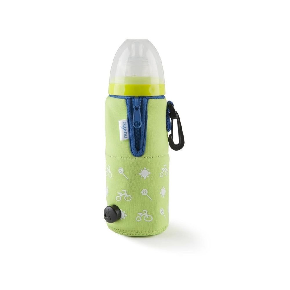 Incalzitor auto cu husa tip termos pentru biberoane Nuvita, verde