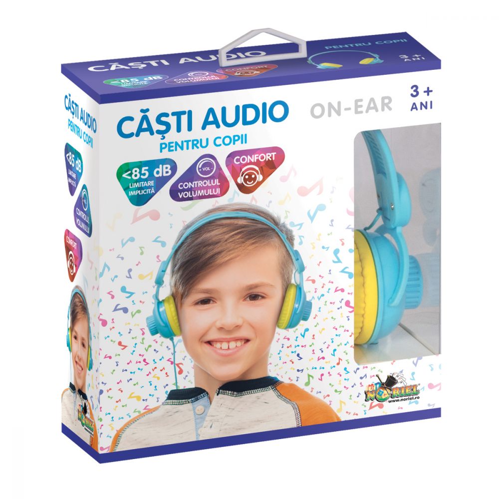 Casti audio pentru copii Noriel On-Ear, Albastru