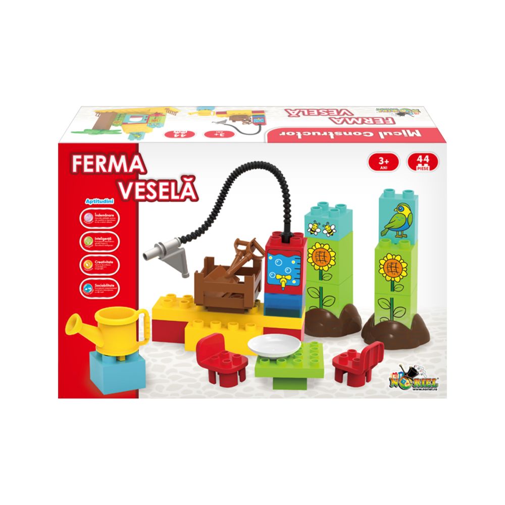 Jucarie de constructie Ferma Vesela, Micul Constructor