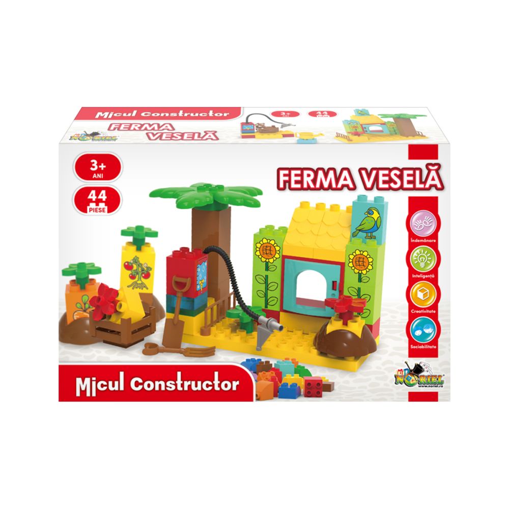 Jucarie de constructie Ferma Vesela, Micul Constructor