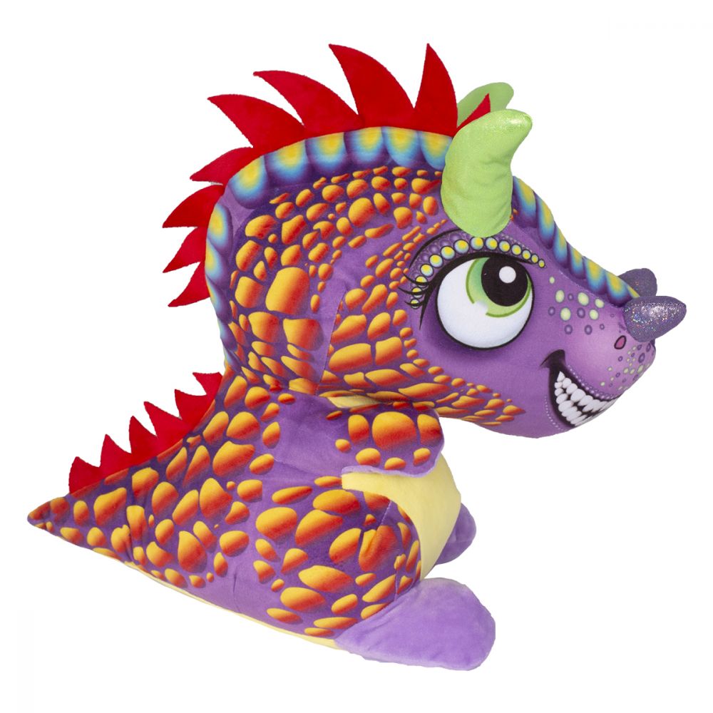 Jucarie de plus Noriel, Dragon cu creasta, Multicolor, 40 cm