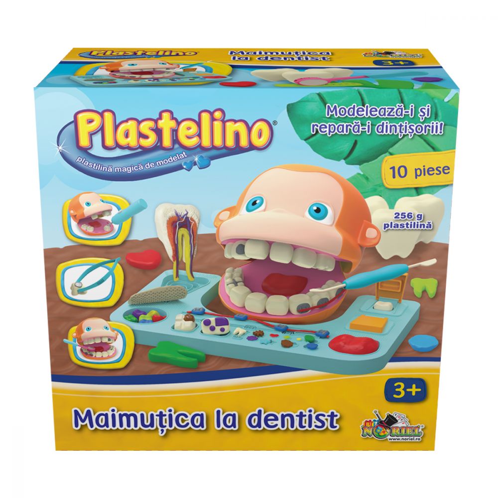 Set de joaca Plastelino - Maimutica la dentist cu plastilina 2 