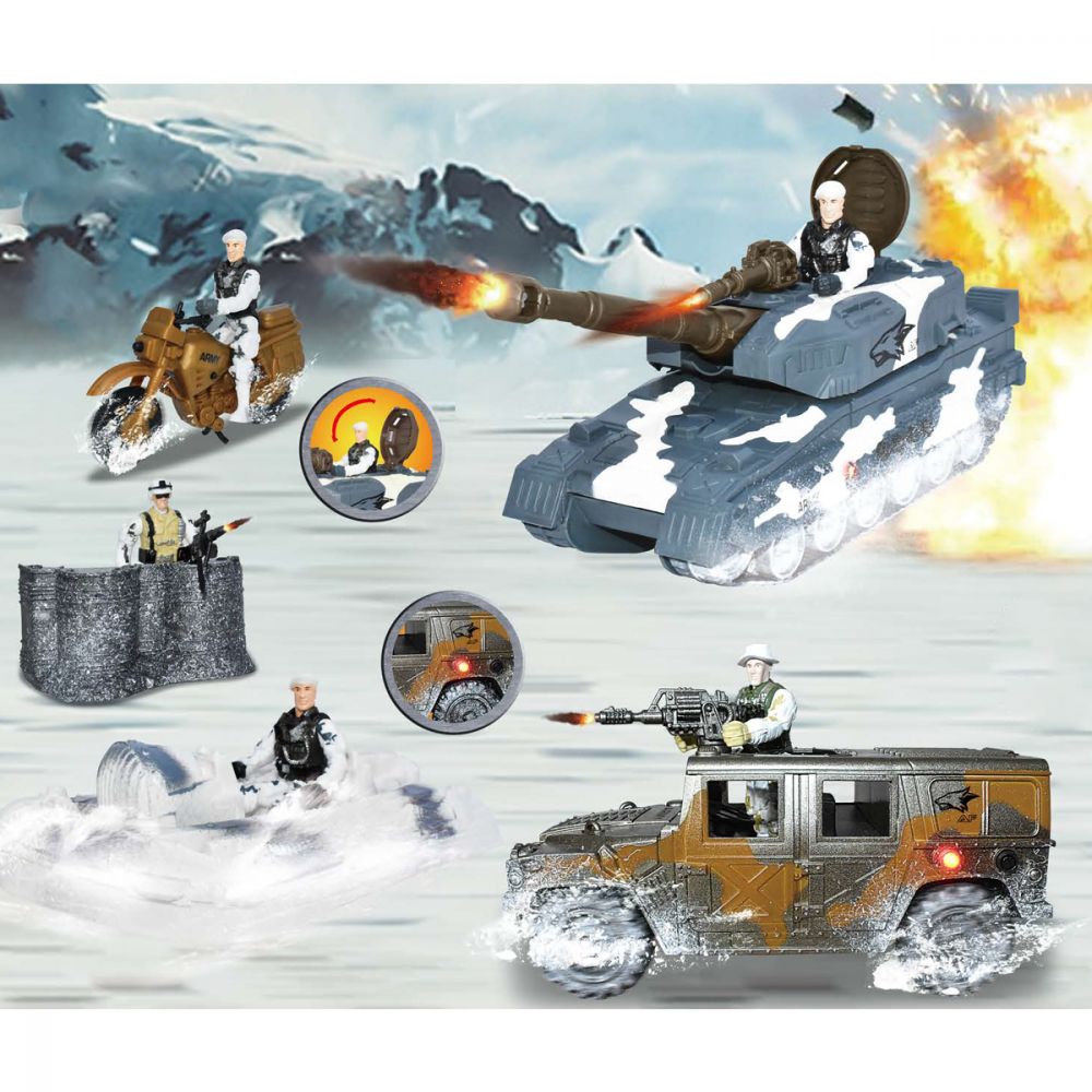 Set militar cu vehicule de iarna Cool Machines, Trupe de elita