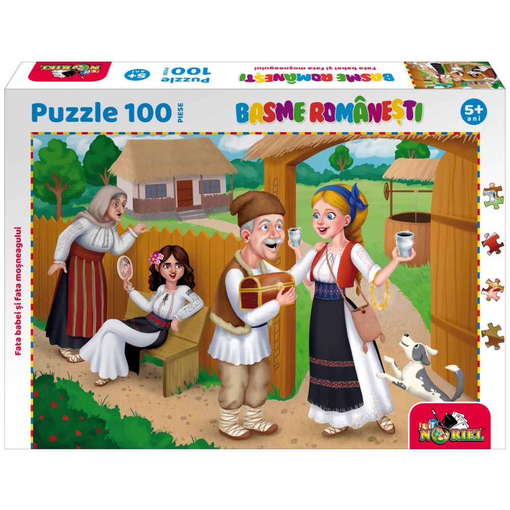 Puzzle 100 piese, Noriel Basme Romanesti, Fata babei si fata mosneagului