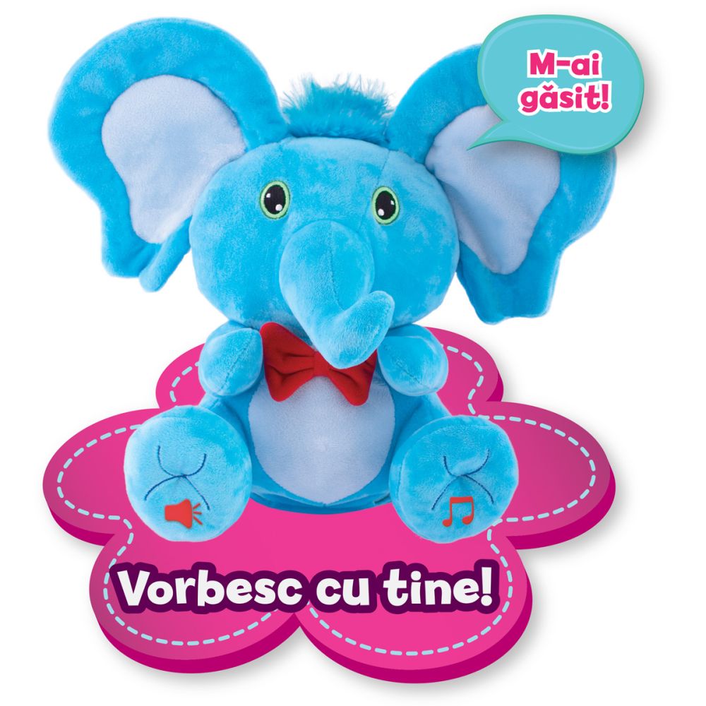 Jucarie de plus interactiva Puffy Friends - Tino Boo Elefantel