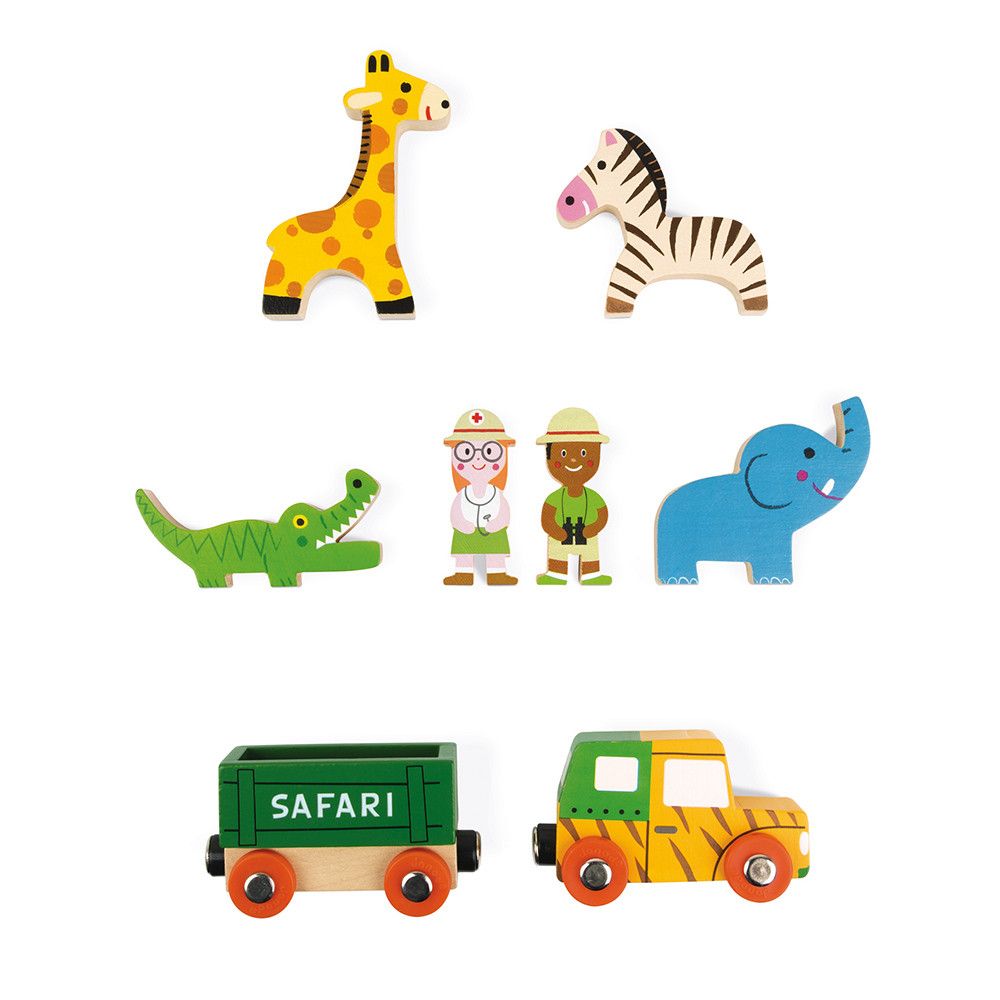 Set de joaca din lemn, Mini povesti Janod, Safari