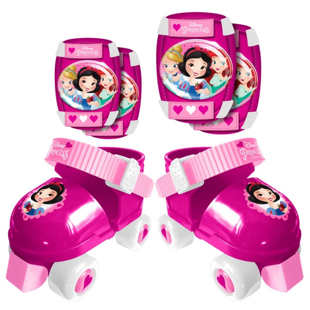 Set patine cu rotile si accesorii protectie Disney Princess