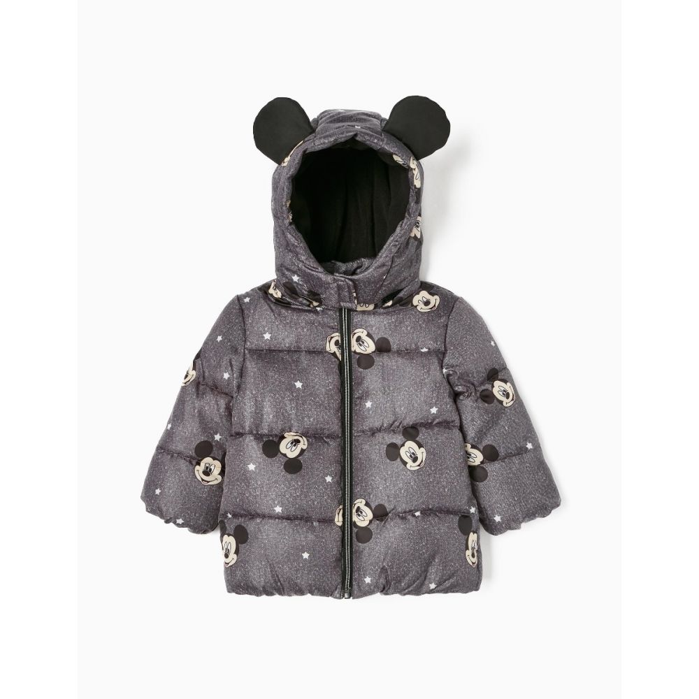 Jacheta matlasata pentru bebelusi, Zippy, Mickey Mouse, Gri