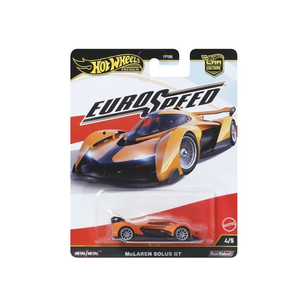 Masina metalica, Hot Wheels Premium, Car Culture, EuroSpeed, McLaren Solus GT, JBK78