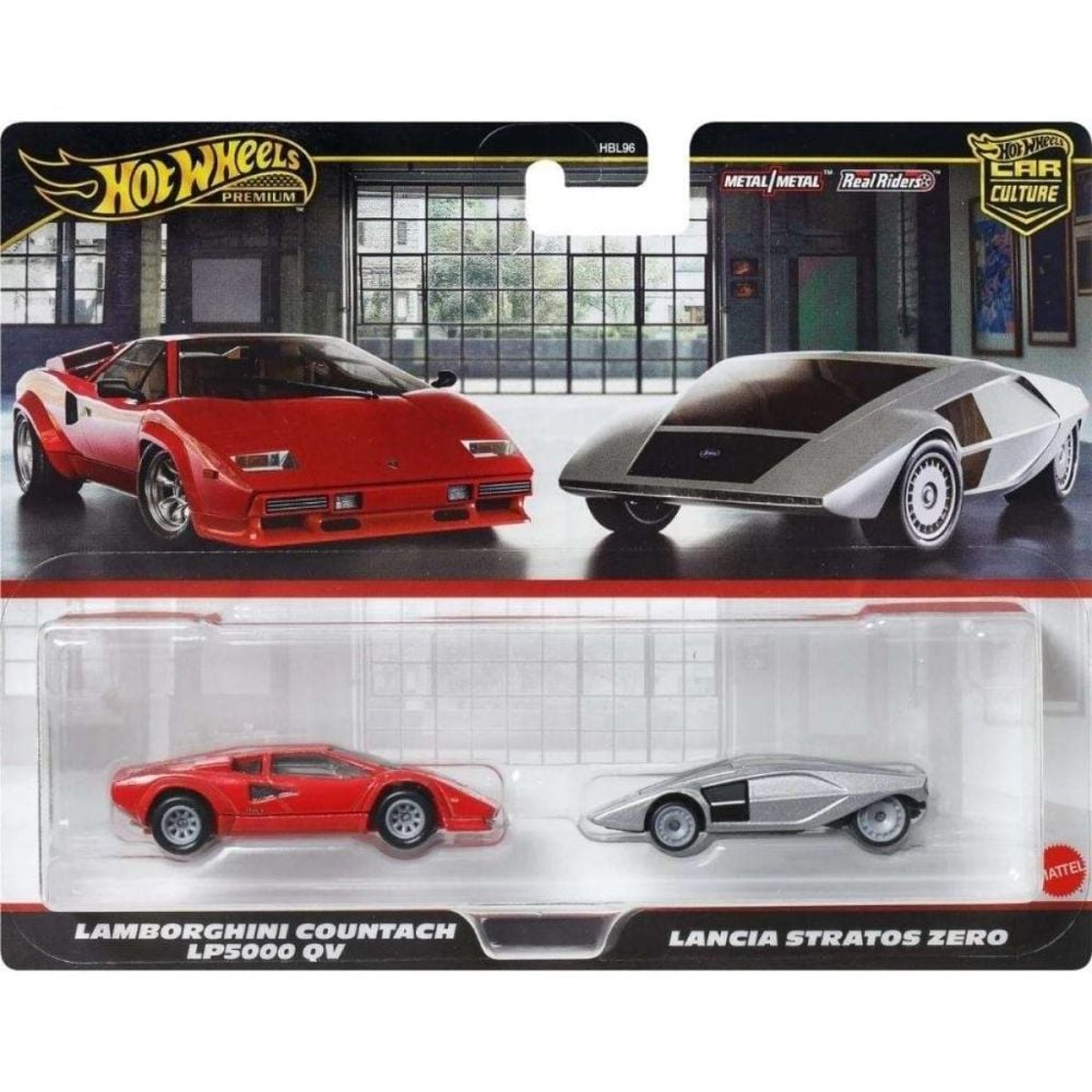 Set 2 masini metalice, Hot Wheels, Lamborghini Countach LP5000QV