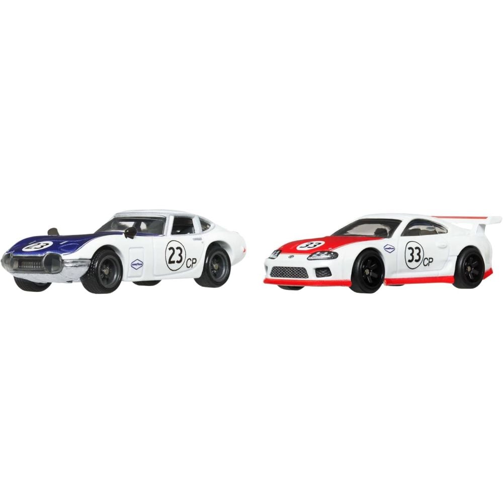 Set 2 masini metalice, Hot Wheels, Toyota 2000GT si Toyota Supra, JBL03