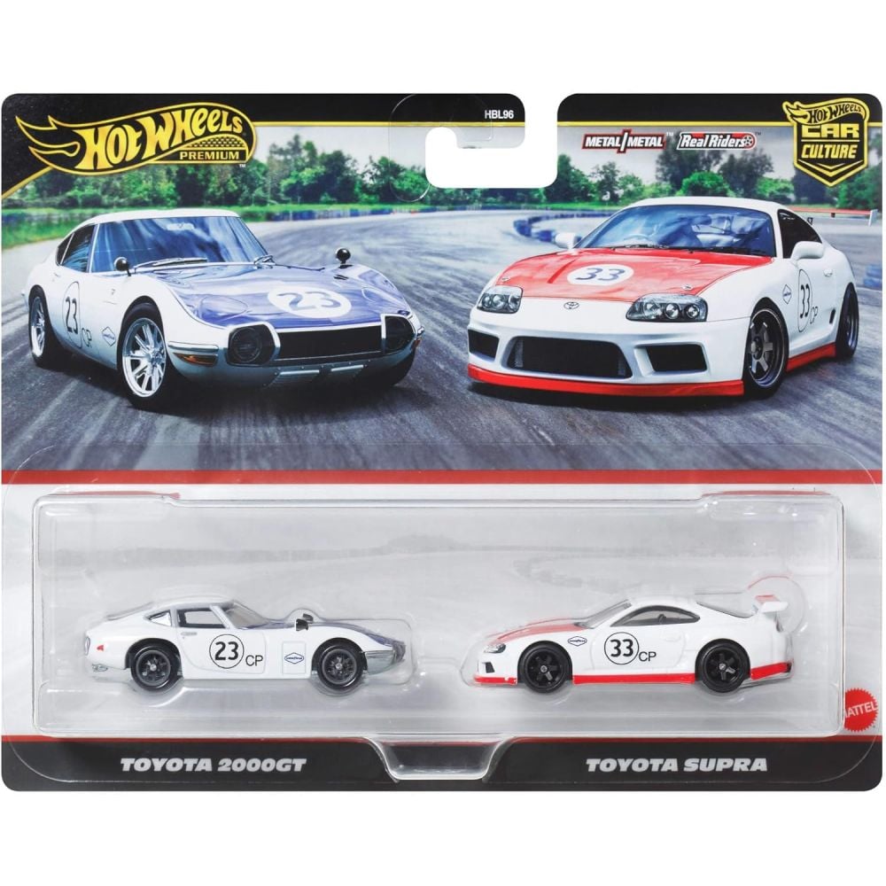 Set 2 masini metalice, Hot Wheels, Toyota 2000GT si Toyota Supra, JBL03