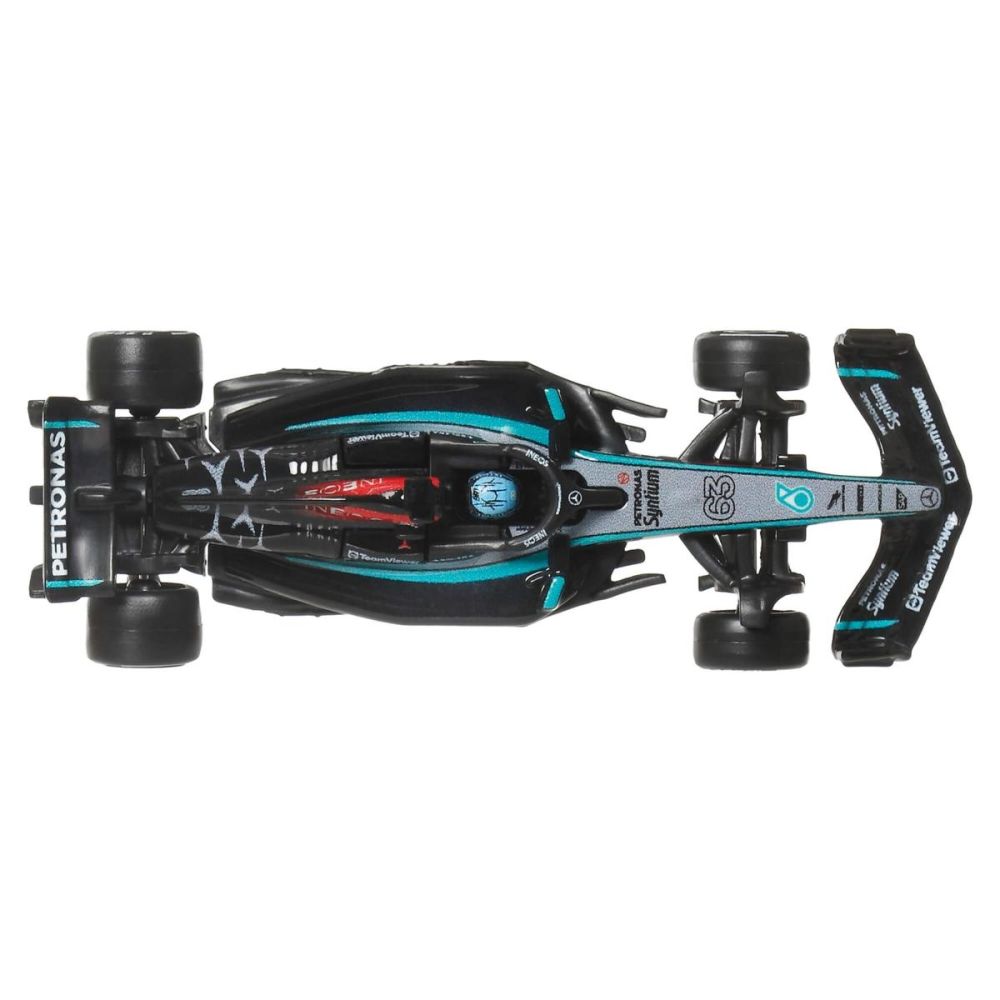 Masinuta metalica de curse, Hot Wheels, Formula 1, Mercedes-Benz 2024 (#63), JBM18