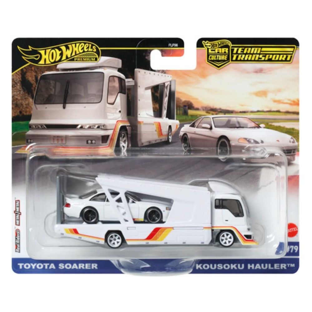 Transportator cu masinuta Hot Wheels, Toyota Soarer si Kousoku