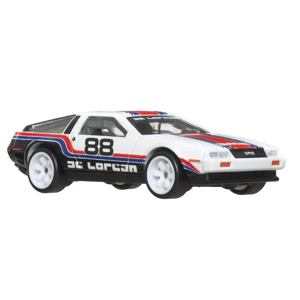 Transportator cu masinuta Hot Wheels, DMC Delorean si HW Rally Hauler, JBM35