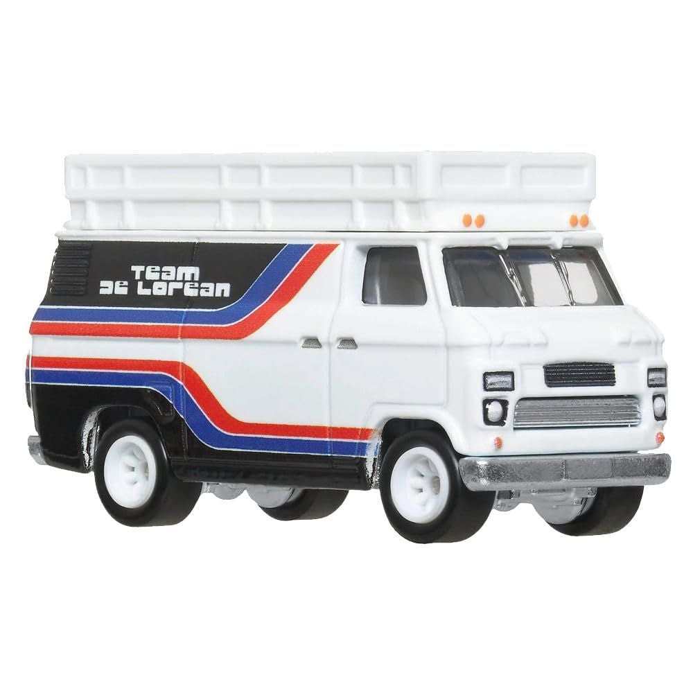 Transportator cu masinuta Hot Wheels, DMC Delorean si HW Rally Hauler, JBM35
