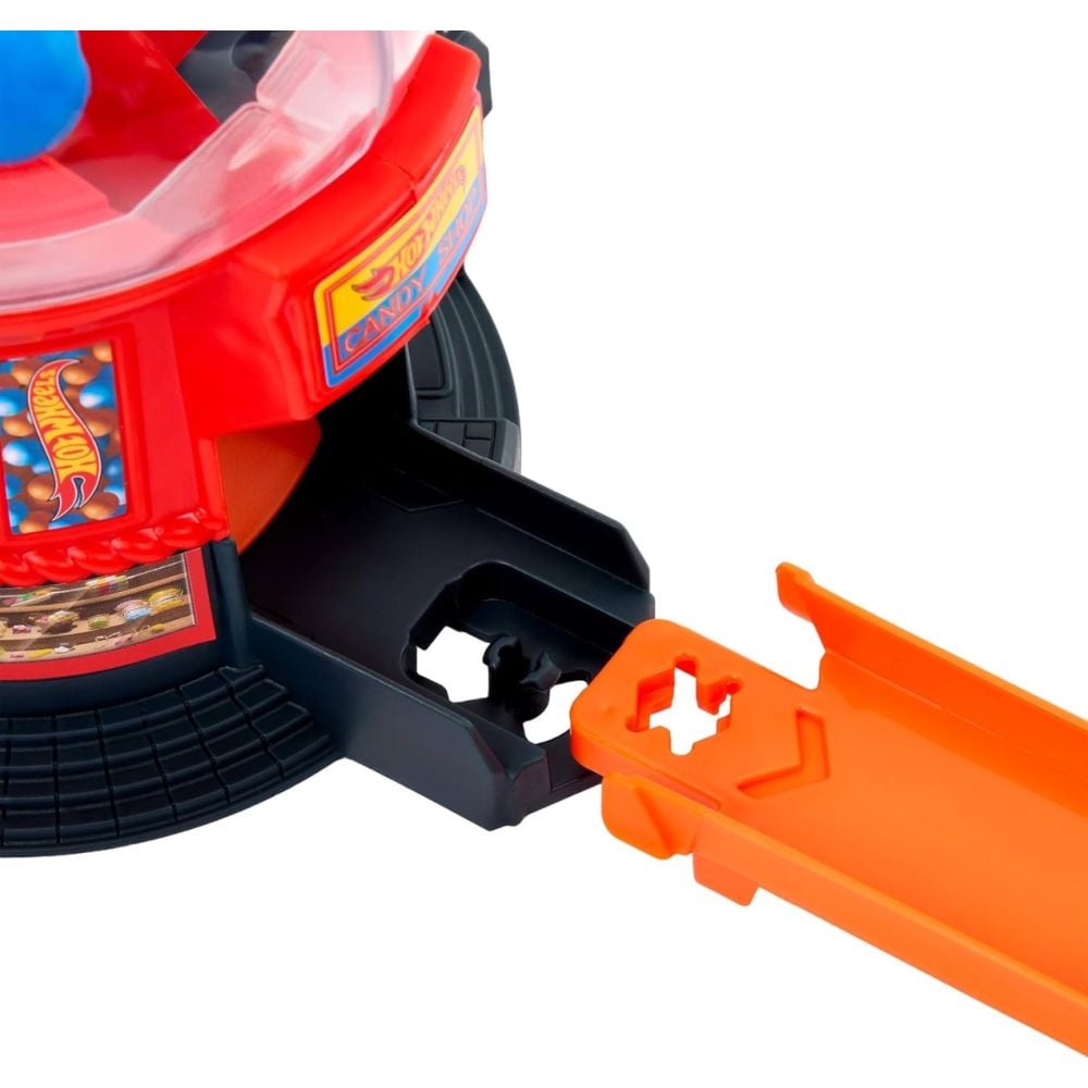Set de joaca cu masinuta, Hot Wheels, Downtown Candy Shop, JBM62