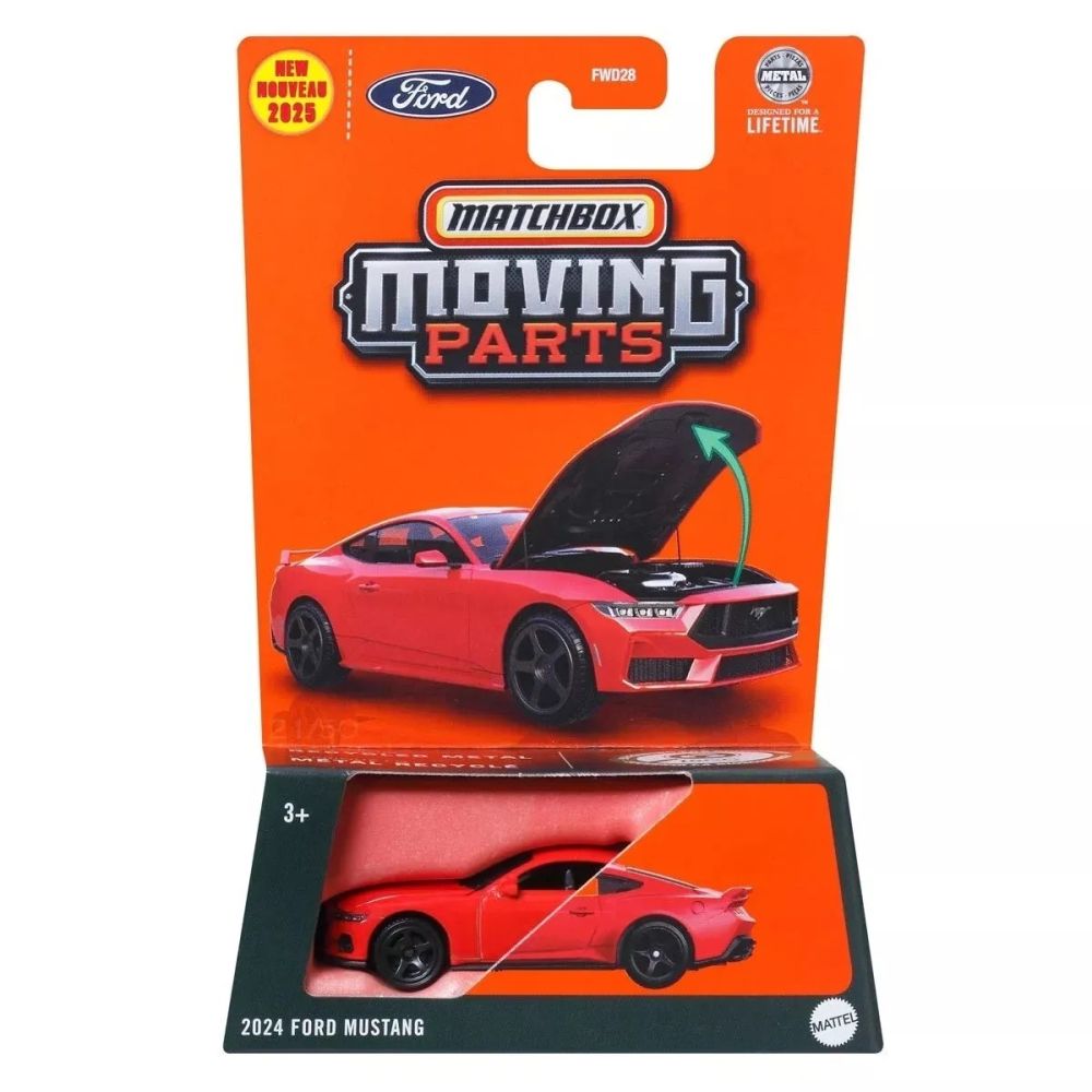 Masinuta Matchbox, Moving Parts, 2024 Ford Mustang, JBW60