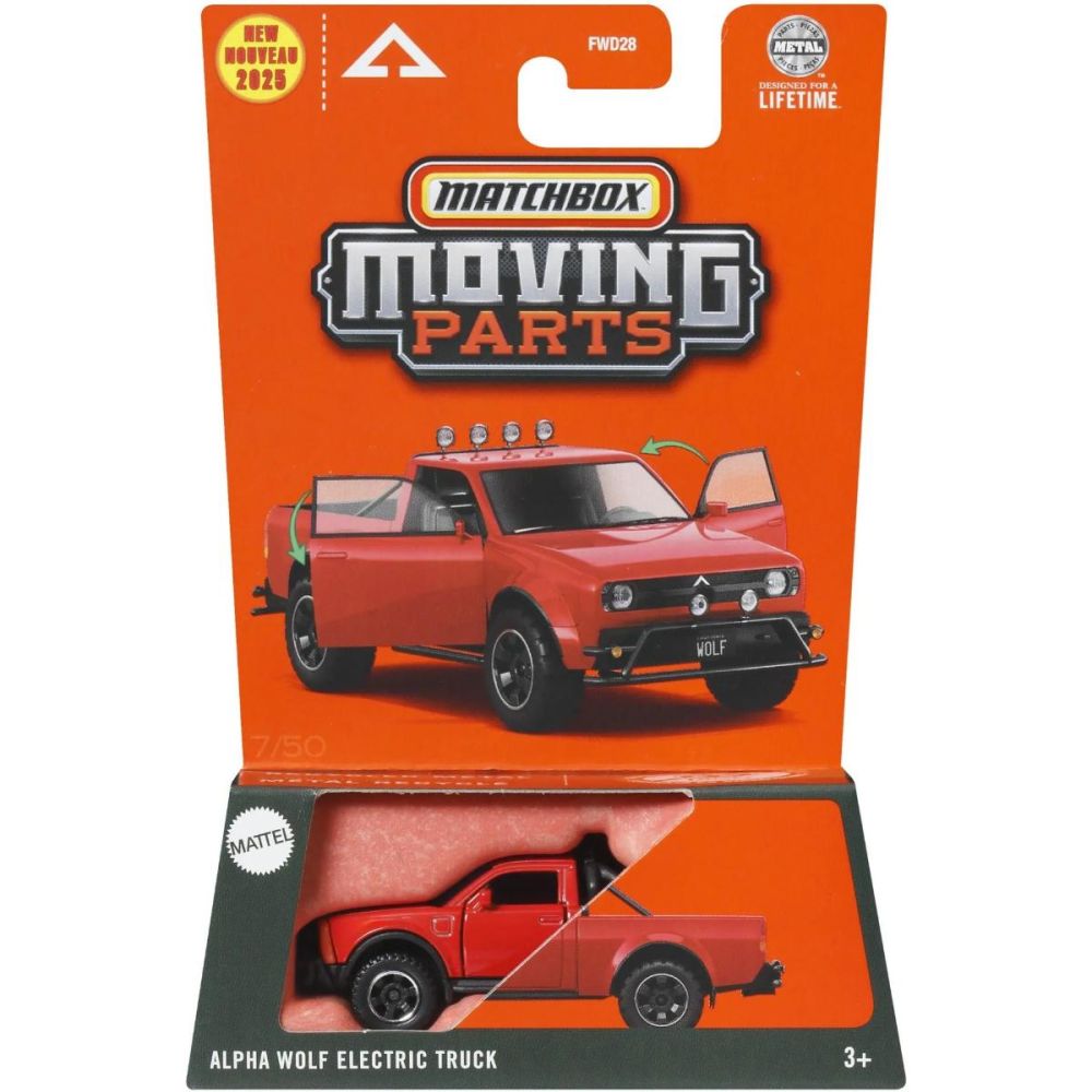 Masinuta Matchbox, Moving Parts, Alpha Wolf Electric Truck, JBW64