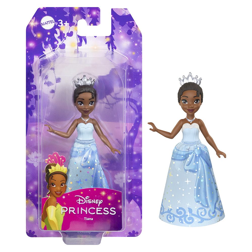 Papusa mini, Disney Princess, Tiana, 9 cm, JBX43
