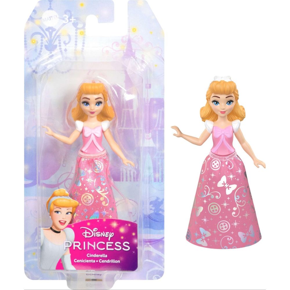 Papusa mini, Disney Princess, Cinderella, 9 cm, JBX45
